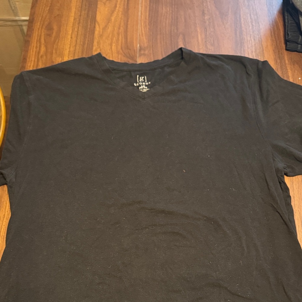 George Women's Black V-Neck Tee
